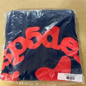 Navy Beluga Spider Hoodie